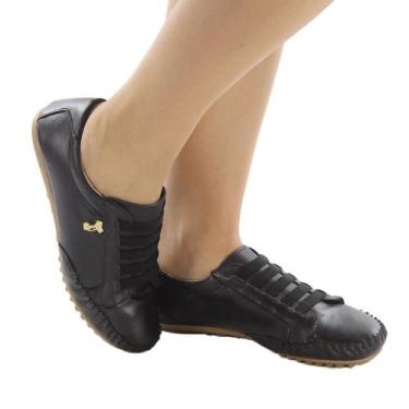 Imagem de Tênis Feminino Sapatênis Mocatênis Confort - Clara Maria Shoes, Preto,