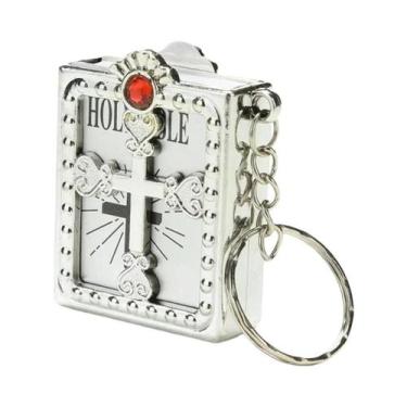 Imagem de Mini Bíblia Sagrada Em Inglês Com Chaveiro, Presente Religioso Cristão
