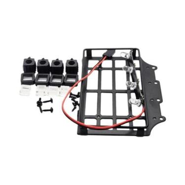 Imagem de Suporte De Bagagem Metálico Com Luz LED Brilhante Para Carros RC - Upg