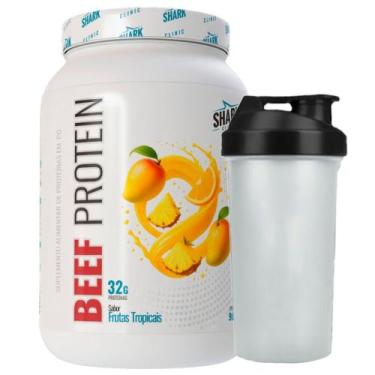 Imagem de Beef Protein Frutas Tropicais 900g Coqueteleira - Shark Pro - SharkPro