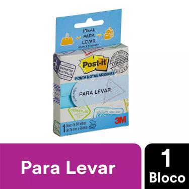Imagem de Bloco Post It 3M Para Levar 76x76mm 90 Folhas Azul