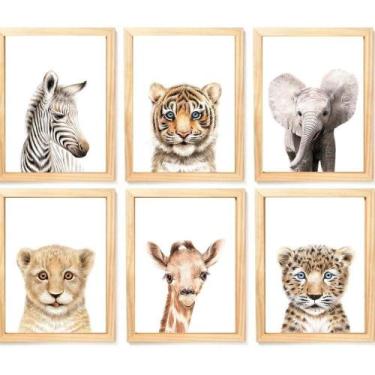 Imagem de Quadro Infantil Safari 6 Un A4 - SHOPPINGNET
