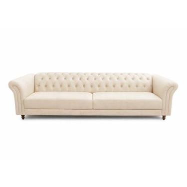Imagem de Sofá Decorativo Sala de Estar Chesterfield 2 Lugares 180cm Couro Tiza 