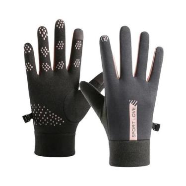 Imagem de Luvas Térmicas De Ciclismo Femininas Em Fleece Para Inverno, Resistent