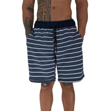 Imagem de Bermuda MXD Conceito Moletom Slim Listrado Masculina-Masculino