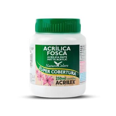 Imagem de Tinta Acrílica Fosca Acrilex 250ml Branco p/ Madeira Tela