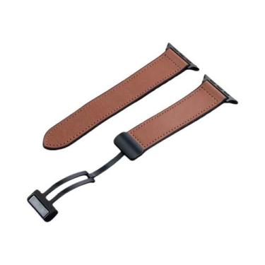 Imagem de Pulseira De Silicone E Couro Com Fecho Magnético Para Apple Watch De 4