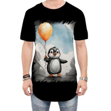 Imagem de Camiseta Longline Bebê Pinguim com Balões Crianças 20 - Kasubeck Store