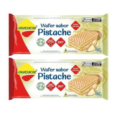Imagem de Kit 2 Wafer Sabor Pistache Lowçucar Zero Lactose Diet 115g