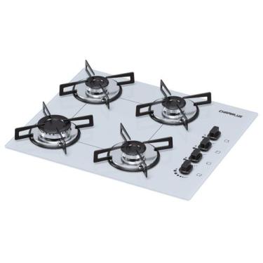 Imagem de Cooktop chamalux 4 bocas ultra chama branco gas natural trempe chapa
