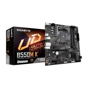 Imagem de Placa Mãe Gigabyte B550M K , AMD AM4, Micro ATX, 4xDDR4 - 9MB55MK-00-1