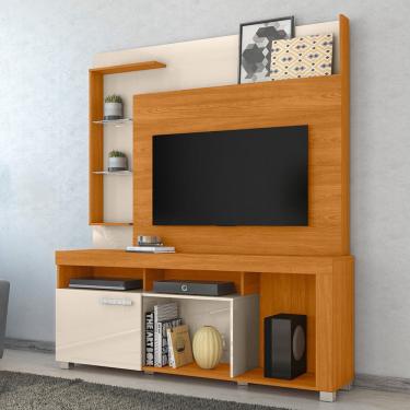 Imagem de Estante Painel Para TV 50 Pol 160cm 1 Porta Sibila M07 Cinamomo Off White - Lyam Decor