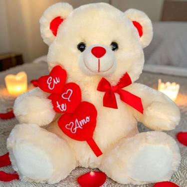 Imagem de Urso de Pelúcia 3 Corações Eu Te Amo Namorados Amor Ursinho - Fizzy, C
