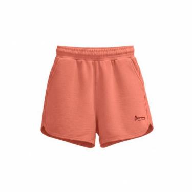 Imagem de Short Moletom Estonado Feminino Bumerang 2026, P, Coral sunwashed