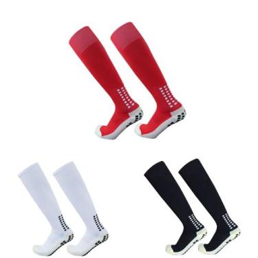 Imagem de Meia Meião Para Futebol Antiderrapante 3 Pares - Meia Esportiva