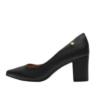 Imagem de Sapato Vizzano Scarpin Salto Grosso, 37, Preto