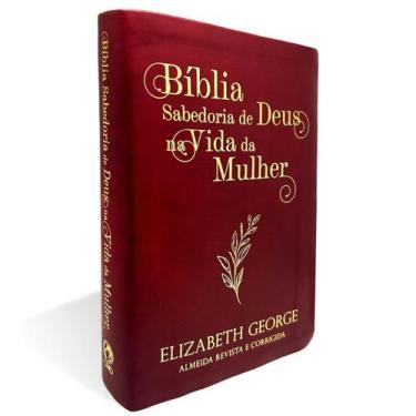 Imagem de Bíblia Sabedoria de Deus na Vida da Mulher  Média Luxo  Vinho  ARC  El