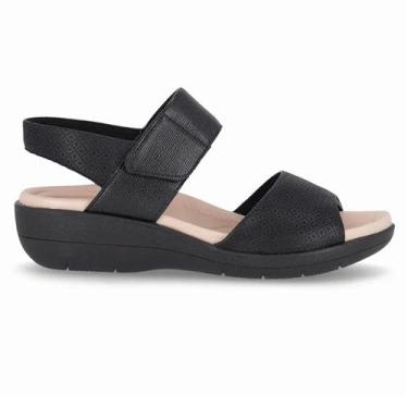 Imagem de Sandalia Feminino Piccadilly Anabela Fascite Conforto 239016 Preto, 37