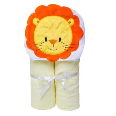 Imagem de Toalha de banho para bebe PAPI SOFT COM FRALDA  LEÃO AMARELA