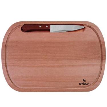 Imagem de Kit Prancha para Churrasco com Faca Stolf 291