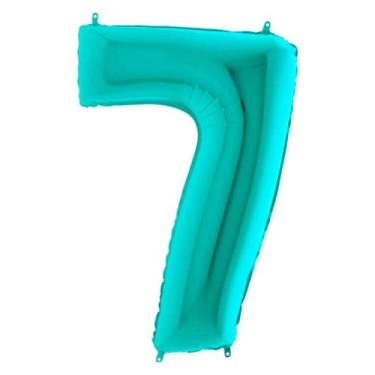 Imagem de Balão Metalizado Número 7 Tiffany - 26 (66 cm) - GRABO