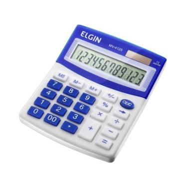 Imagem de Calculadora de Mesa Elgin MV- 4125 12 Dígitos - com Correção Dígito a 