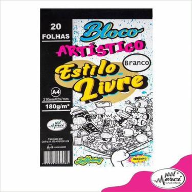 Imagem de Bloco artístico estilo livre para diversas técnicas de arte - Merci, P