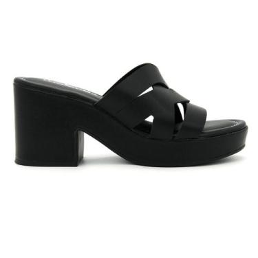 Imagem de Tamanco Moleca Original Confortavel Meia Pata Feminino 109, 37, Preto