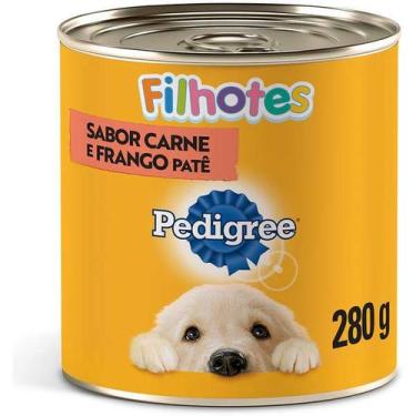 Imagem de Ração Úmida Pedigree Lata para Cães Filhotes Sabor Carne e Frango Patê