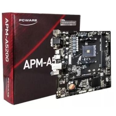Imagem de Placa Mae Pcware Apm-A520G Am4 Matx Ddr4