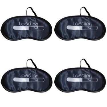 Imagem de Kit 4 Máscara De Dormir Loading Tapa Olhos Anti Claridade
