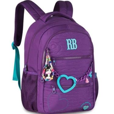Imagem de Mochila Escolar de Costa Feminina Color RB Rebecca Bonbon Corrente Col