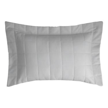 Imagem de Porta Travesseiro 50x70 Square 300fios Toque Cetim Kacyumara Cor Prata