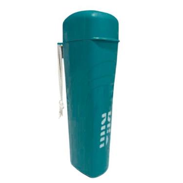 Imagem de Porta Escova Dental Plástico Com Tampa 500ml Klin Marco Boni Cor:Verde