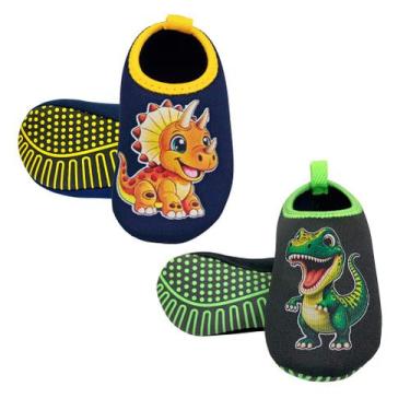 Imagem de Kit Sapatilha Infantil Antiderrapante 2 Pares S-123 S-125 - Magicc Kid