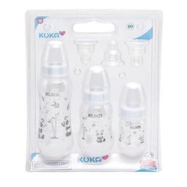 Imagem de KIT MAMADEIRA KUKA NATURAL BRANCO - 250ml, 160ml e 70ml