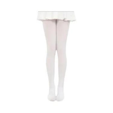 Imagem de Meias-calças De Balé Em Veludo Branco Sólido Para Meninas, Cores Vibra