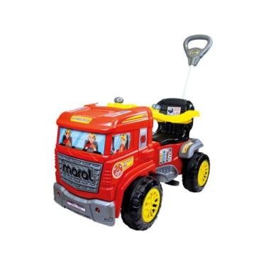 Imagem de Carrinho de Passeio Infantil Bombeiros com Pedal - com Empurrador Mara
