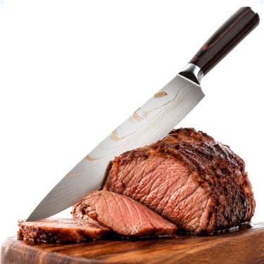 Imagem de Faca Churrasco Carne 8 Pol Chef Premium Açougueiro C/ Bainha - Hxt