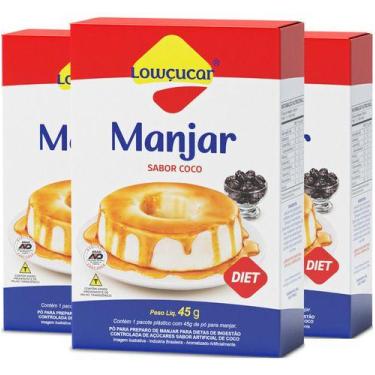 Imagem de Kit 3 Manjar De Coco Diet Sem Glúten Lowçucar 45g