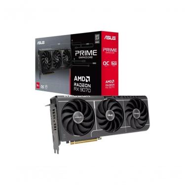 Imagem de Placa de Vídeo PRIME-RX9070-O16G-EVO com GPU AMD Radeon RX 9070 e 16GB GDDR6 Preto Asus