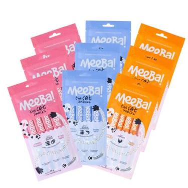Imagem de Kit Meeba Snack Úmido Frango Atum Salmão e Camarão 36 Sachê