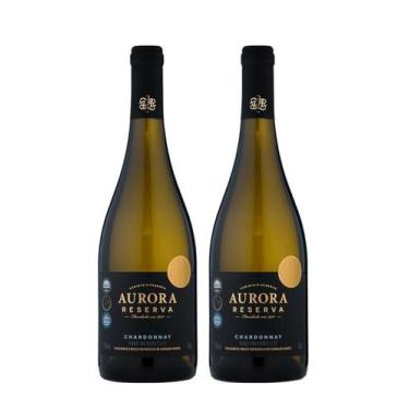 Imagem de Kit 2 Un Vinho Aurora Reserva Chardonnay750 ml