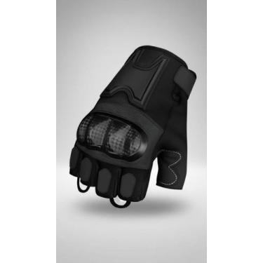 Imagem de Luva Meio Dedo Motociclista Protetora Preta M - Congratulations Store