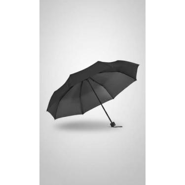 Imagem de Guarda Chuva Dobrável Preto Liso Compacto - Congratulations Store