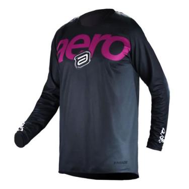 Imagem de Camisa Motocross ASW Image Elysium Roxo Cros Off Road Trilha, Preto Ro