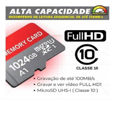 Imagem de Cartão De Memória para Celular MicroSD Classe 10 128GB 256GB 512GB 1TB