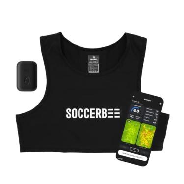 Imagem de SOCCERBEE - BEE PRO 2 - Rastreador GPS esportivo e colete para esportes ao ar livre | Teste de 30 dias incluído e assinatura necessária | Equipamento de treinamento de futebol | Rastreador de