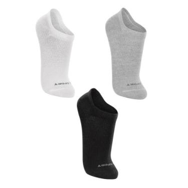 Imagem de Meia Lupo Sport Sapatilha 3170-089 C/3, Branco, Cinza, Preto, 45-48
