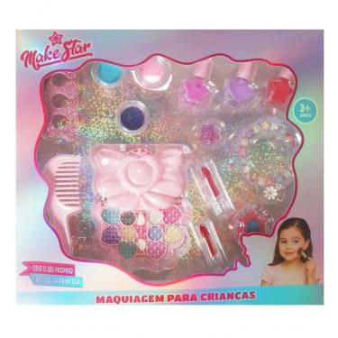Imagem de Kit de Maquiagem Infantil Fundo do Mar Decorativo Estimula Coordenação Motora Multicolorido